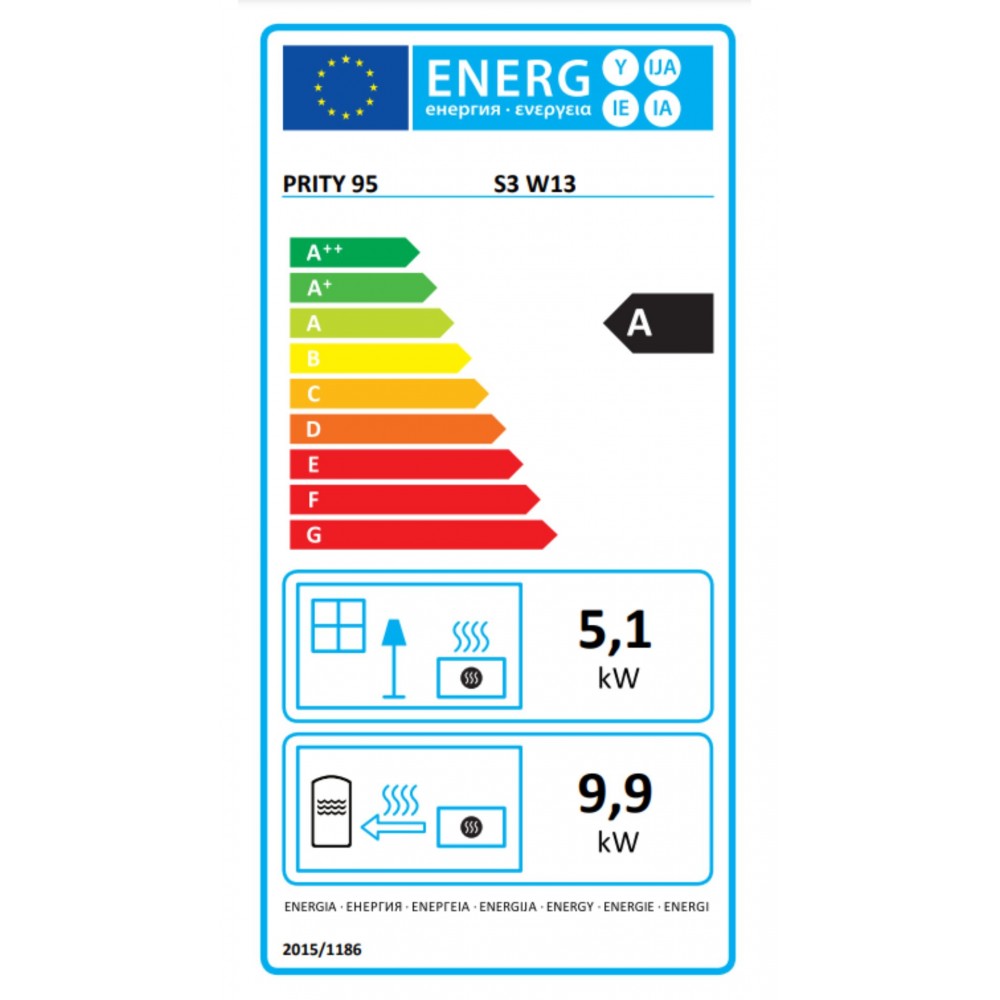 Brændeovn med vandtank Prity S3 W13, 15 kW | Brændeovn med vandtank | Brændeovne |