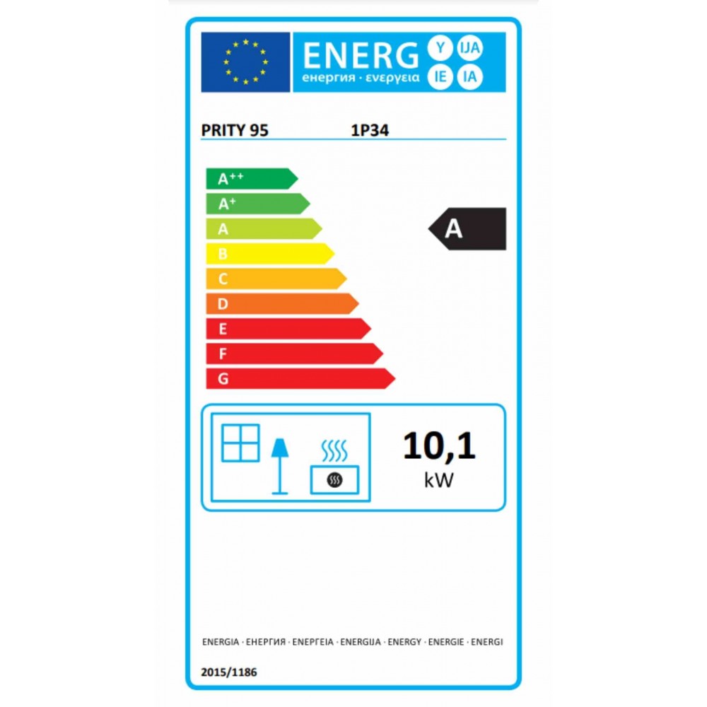 Brændekomfur Prity 1P34, 10.1 kW | Brændekomfurer | Brænde |