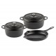 Støbejernssæt af 3 dele Hosse, Black Onyx | Støbejernssæt |  |