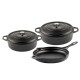 Støbejernssæt af 3 dele Hosse, Black Onyx | Støbejernssæt |  |