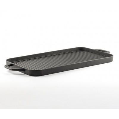 Stor støbejerns grillplade Hosse, 25x44cm - Støbejernsplade