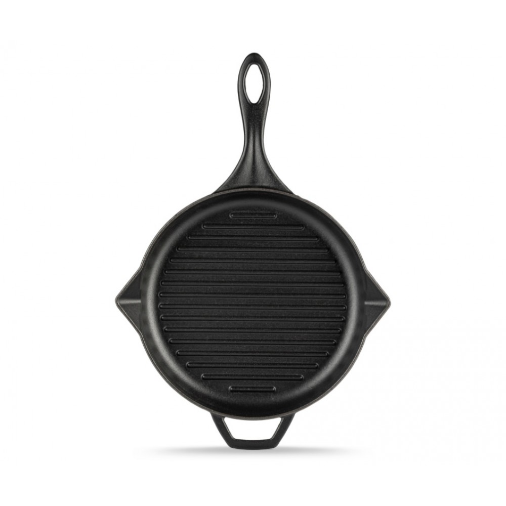 Emaljeret støbejernspande til grill Hosse, Black Onyx, Ф28cm | Støbejernspande til grill | Støbejernspande |