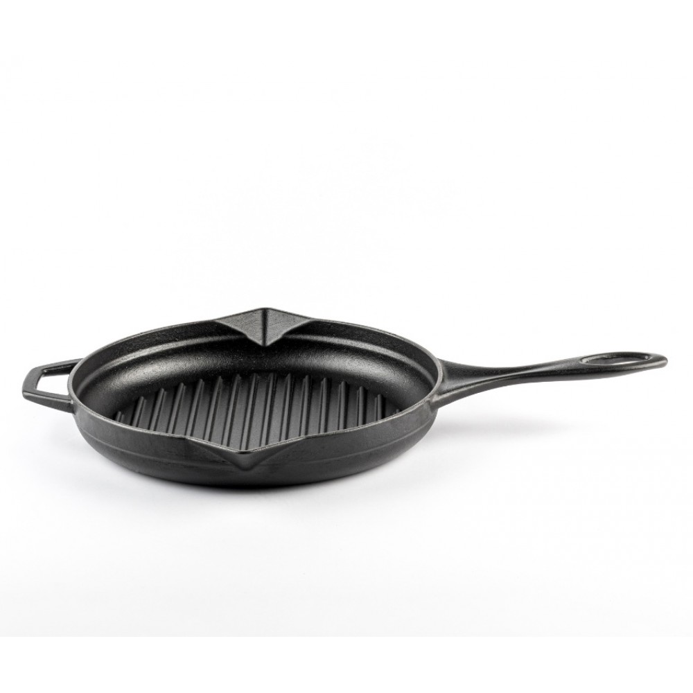 Emaljeret støbejernspande til grill Hosse, Black Onyx, Ф28cm | Støbejernspande til grill | Støbejernspande |