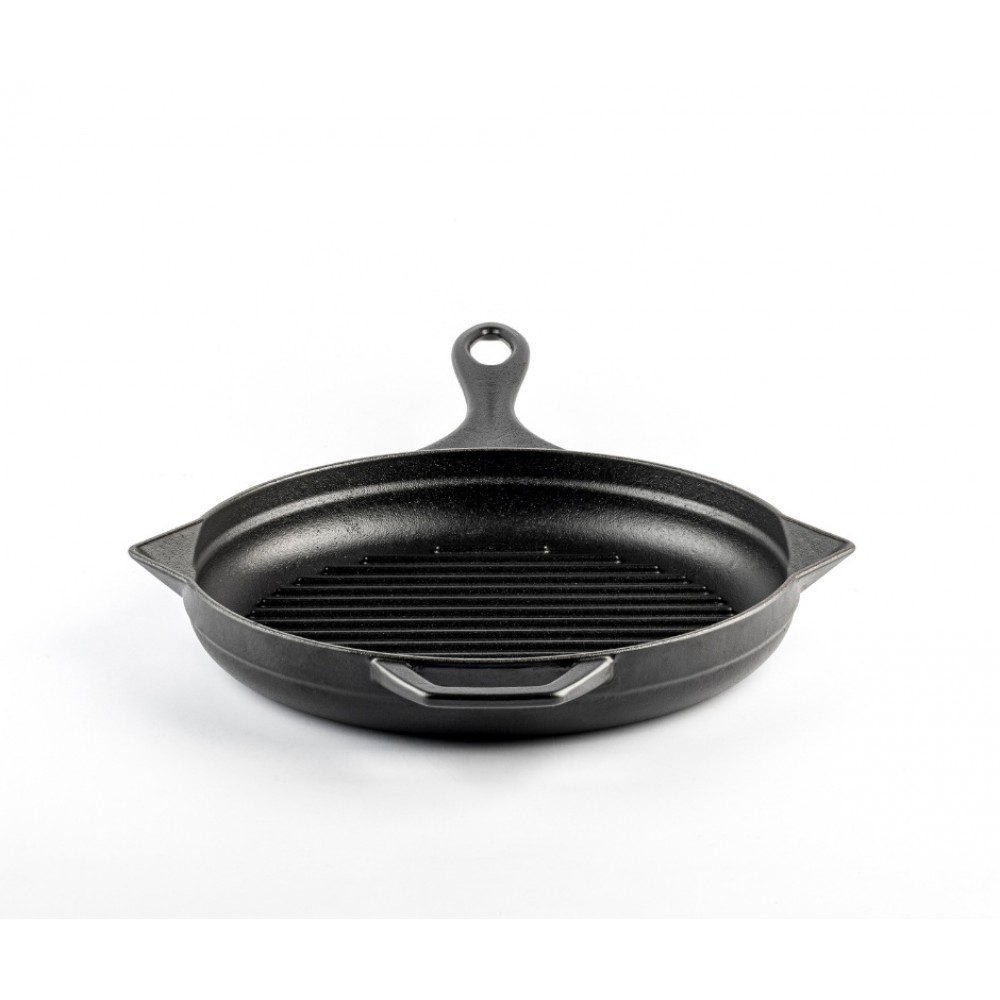 Emaljeret støbejernspande til grill Hosse, Black Onyx, Ф28cm | Støbejernspande til grill | Støbejernspande |
