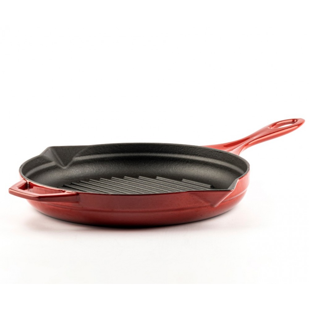Emaljeret støbejernspande til grill Hosse, Rubin, Ф28cm