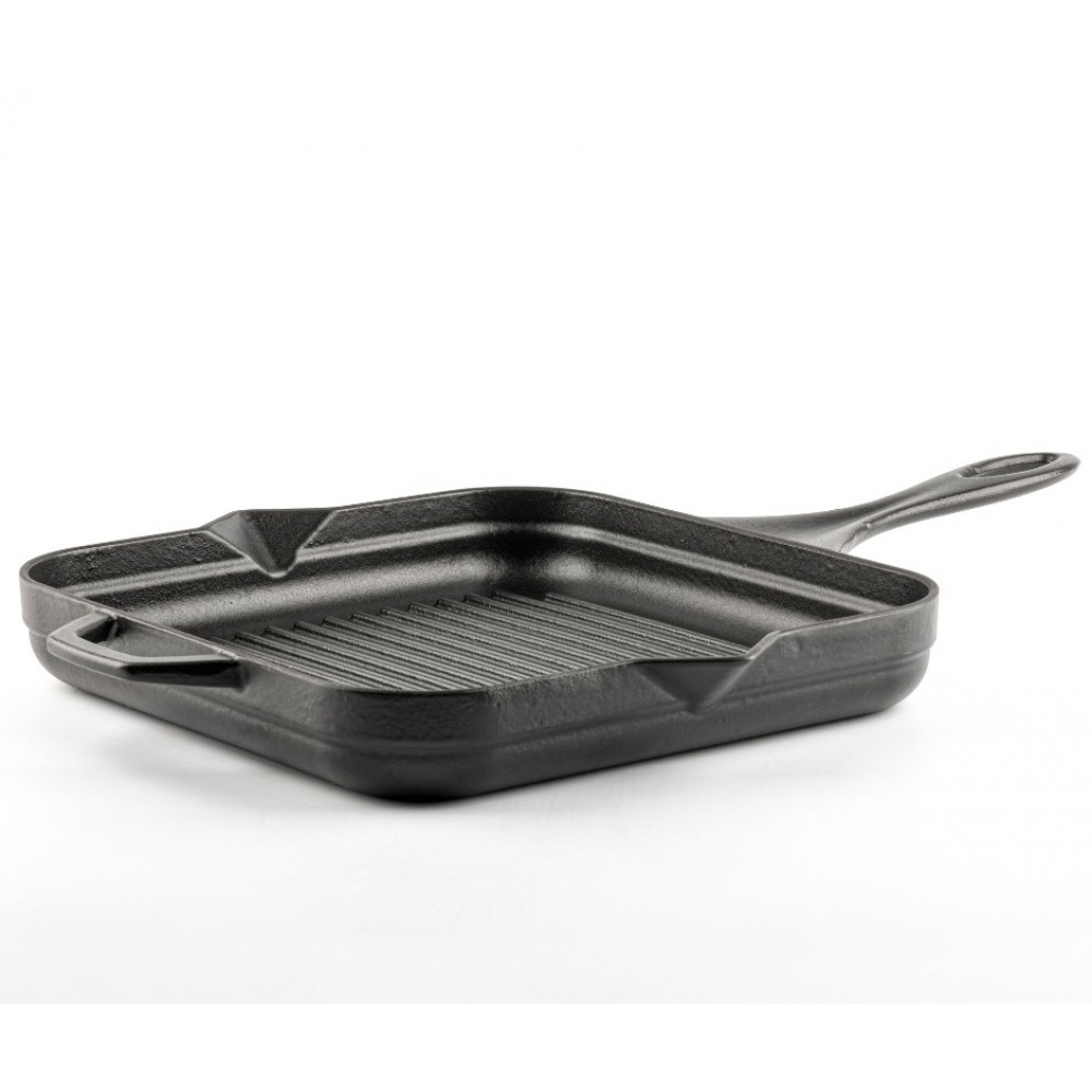 Emaljeret støbejernspande til grill Hosse, Black Onyx, 28x28cm