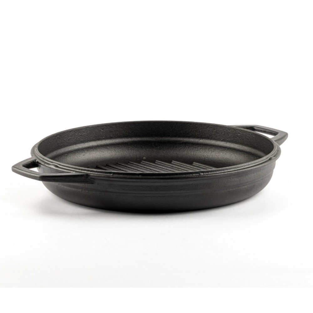 Emaljeret støbejernspande til grill  Hosse, Black Onyx, Ф22cm | Flad støbejernspande | Støbejernspande |