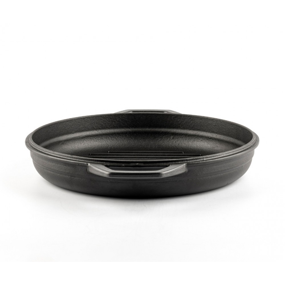 Emaljeret støbejernspande til grill  Hosse, Black Onyx, Ф22cm | Flad støbejernspande | Støbejernspande |