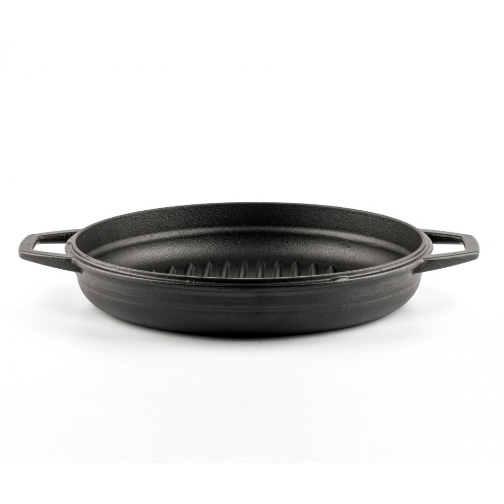Emaljeret støbejernspande til grill  Hosse, Black Onyx, Ф22cm | Flad støbejernspande | Støbejernspande |