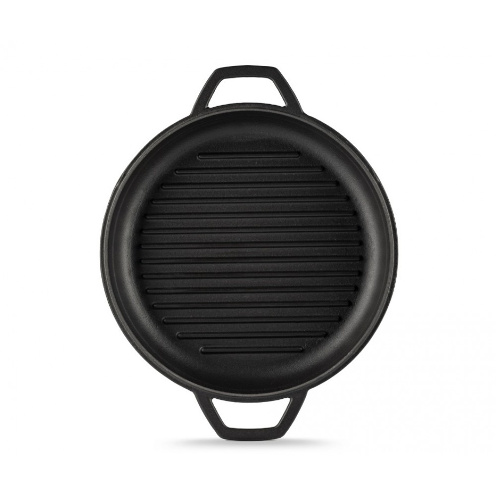 Emaljeret støbejernspande til grill  Hosse, Black Onyx, Ф22cm | Flad støbejernspande | Støbejernspande |