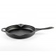 Emaljeret støbejernspande Hosse, Black Onyx, Ф24cm | Flad støbejernspande | Støbejernspande |