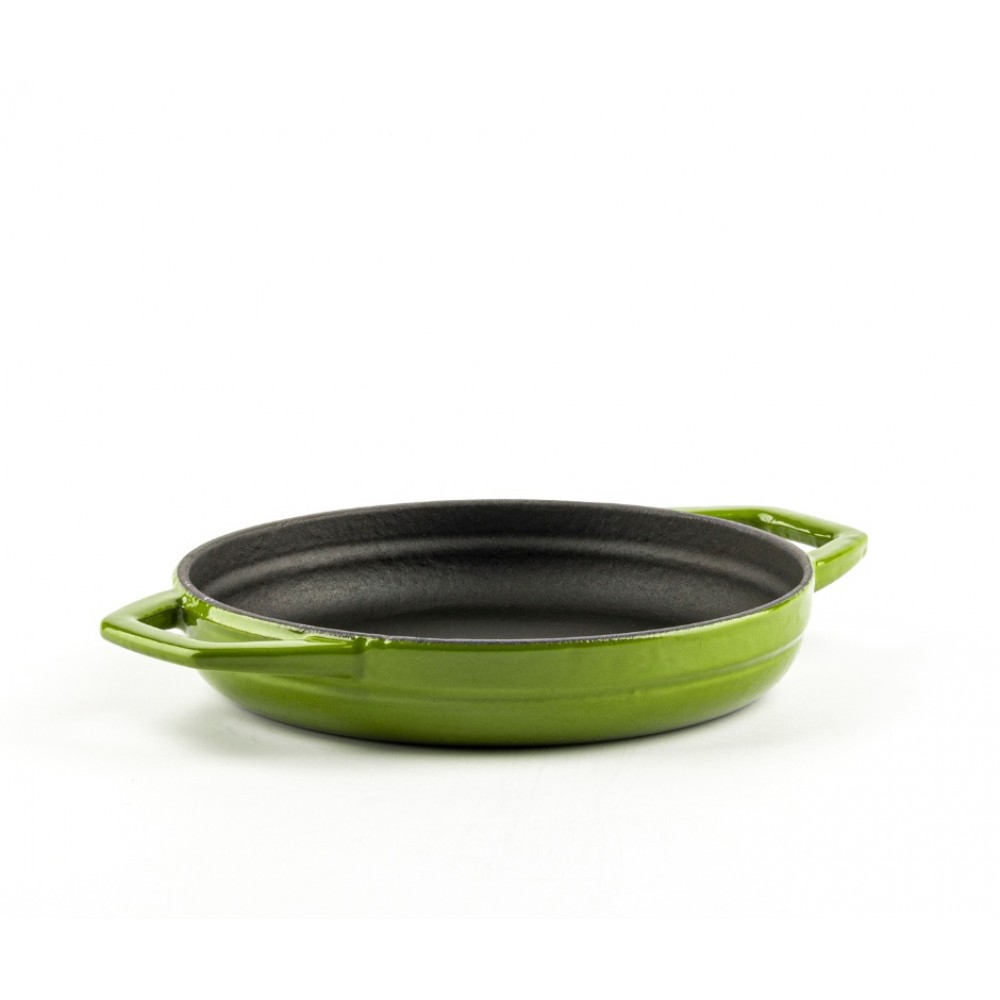 Emaljeret støbejernspande med to håndtag Hosse, Bamboo, Ф16cm