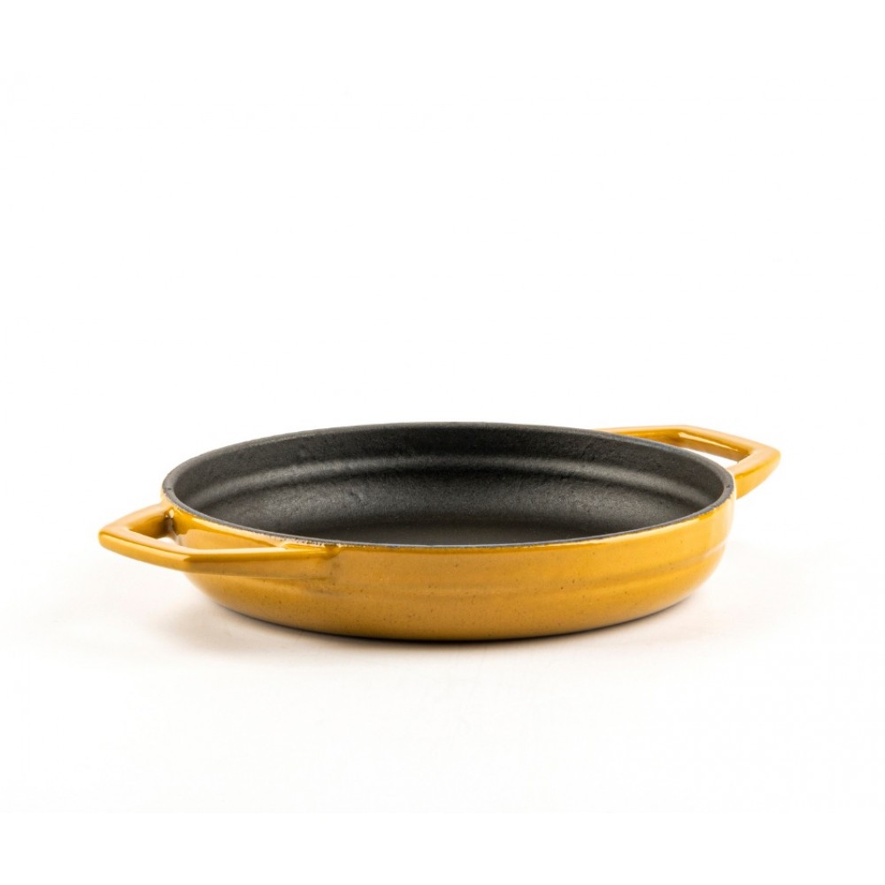 Emaljeret støbejernspande med to håndtag Hosse, Dijon, Ф16cm