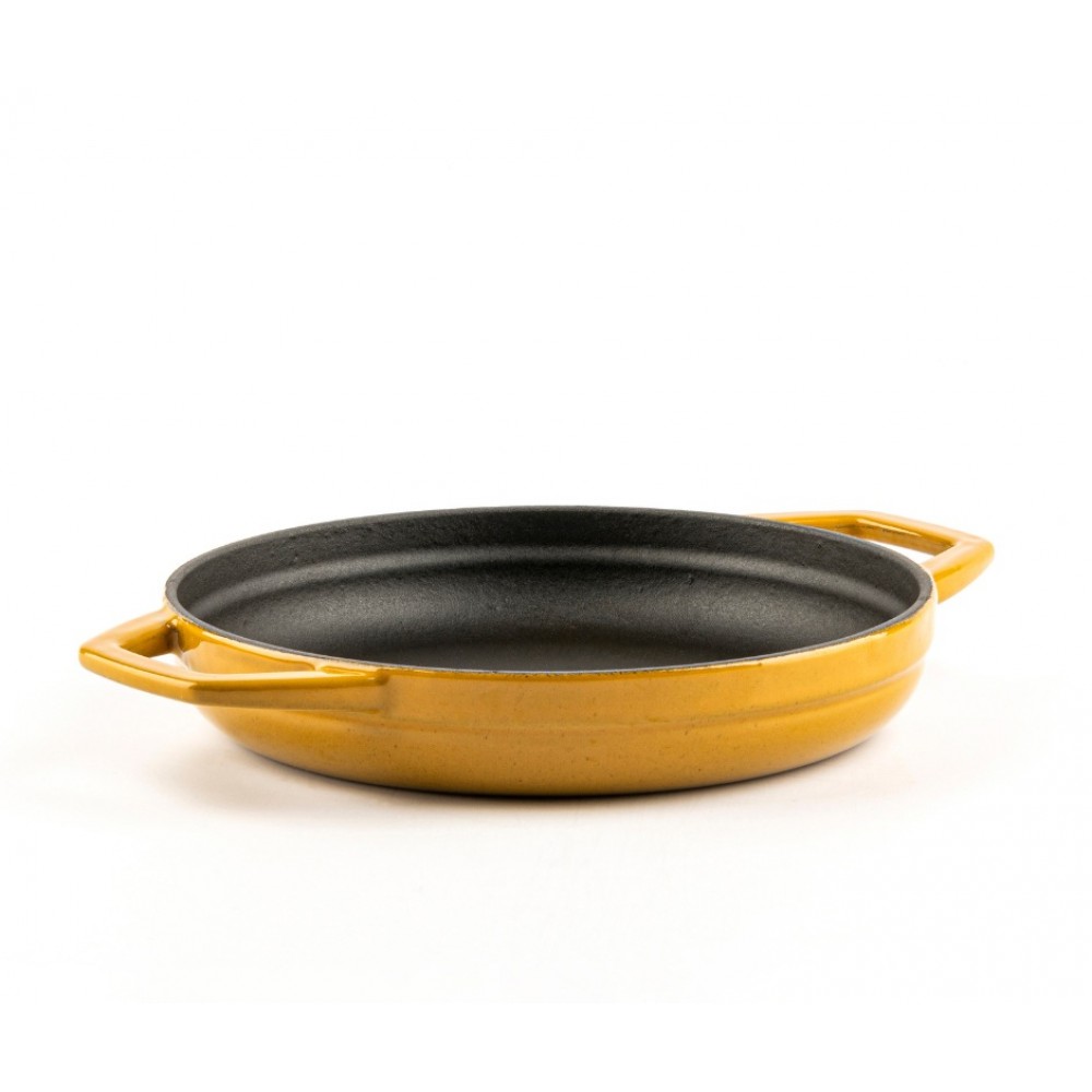Emaljeret støbejernspande med to håndtag Hosse, Dijon, Ф19cm