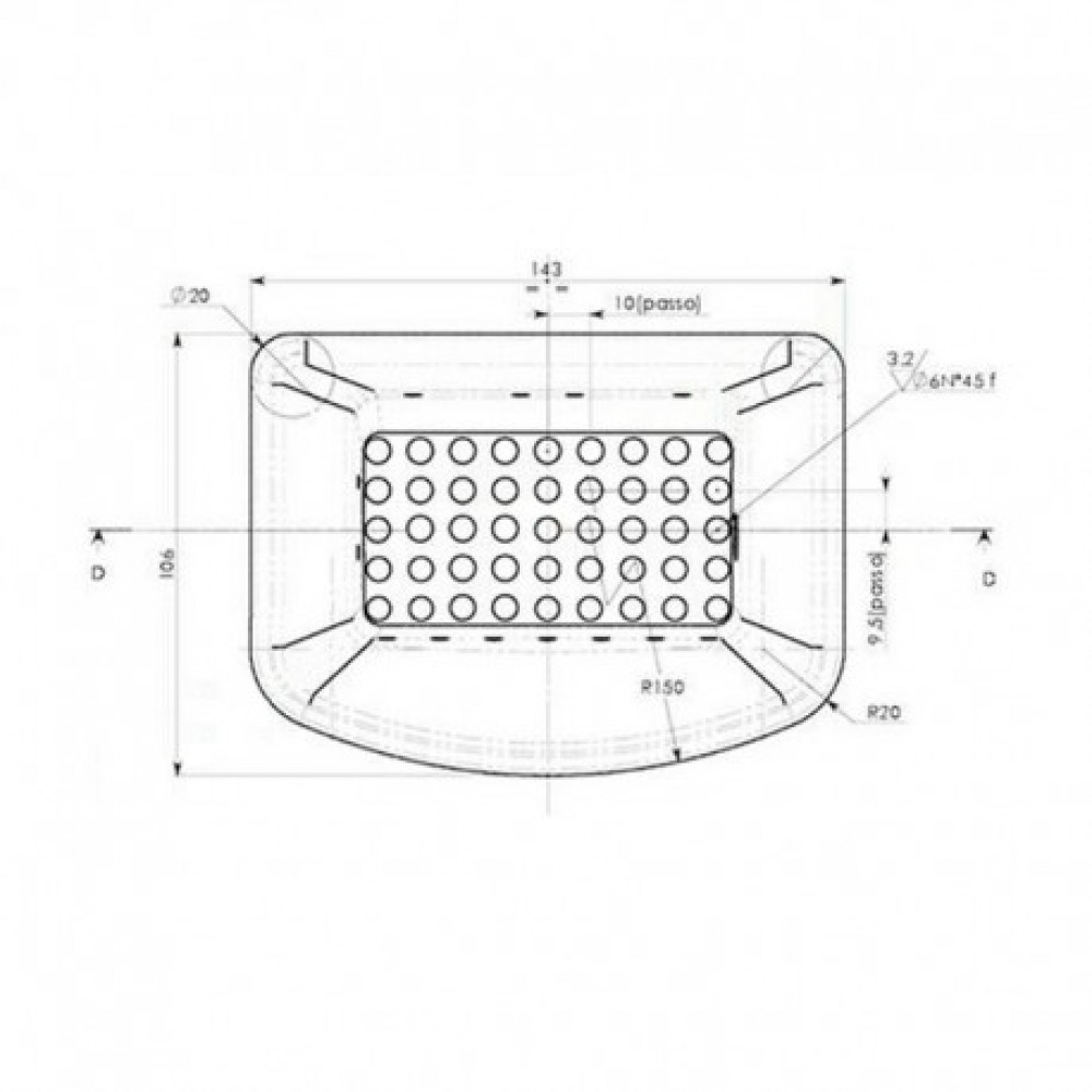 Støbejern Brændergryde til pilleovn Ecoteck, Ravelli og andre, 143x106mm |  |  |