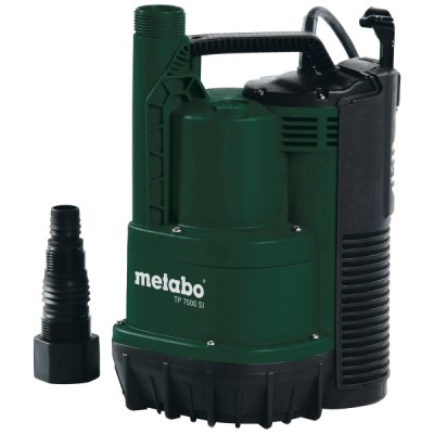Dykpumpe til rent vand METABO TP 7500, effekt 300 W, flow 7500 l/t, løftehøjde 6,5 m - Centralvarme