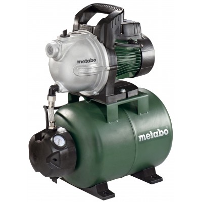 Hydroforpumpe Metabo HWW 3300/25 G, effekt 900 W, flow 3300 l/t, løftehøjde 45 m, tankkapacitet 24 L - Centralvarme