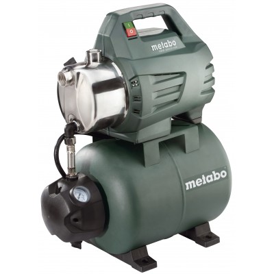 Enfaset hydroforpumpe METABO HWW 3500/25 INOX, effekt 900 W, flow 3500 l/t, løftehøjde 45 m, tankkapacitet 24 L - Centralvarme