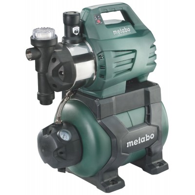Enfaset hydroforpumpe METABO HWWI 3500/25 INOX, effekt 1100 W, flow 3500 l/t, tankkapacitet 24 L, løftehøjde 45 m - Centralvarme
