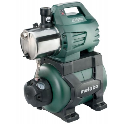 Enfaset hydroforpumpe METABO HWW 6000/25 INOX, effekt 1300 W, flow 6000 l/t, løftehøjde 55 m, tankkapacitet 24 L - Centralvarme