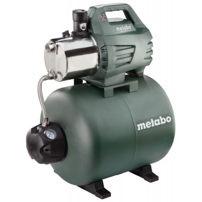 Enfaset hydroforpumpe METABO HWW 6000/50 INOX, effekt 1300 W, flow 6000 l/t, løftehøjde 55 m, tankkapacitet 50 L - Centralvarme