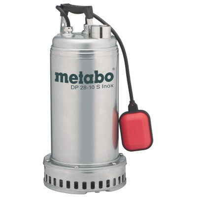 Enfaset afløbspumpe til snavset vand Metabo DP 28-10 S Inox, effekt 1850 W, flow 28.000 l/t, løftehøjde 17 m - Centralvarme