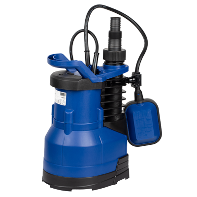Dykbar afløbspumpe til rent vand Gmax med ekstern flyder – flow 15 m³/t, effekt 0,9 kW, løftehøjde 9,5 m - Centralvarme