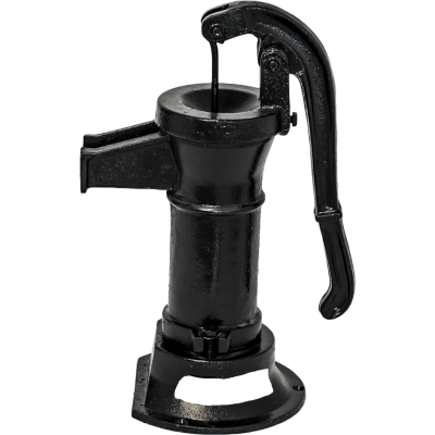 Hånd vandpumpe, manuel Hydro-Fix, sort, kort – længde 390 mm, støbejern, størrelse 1 1/4″ - Centralvarme