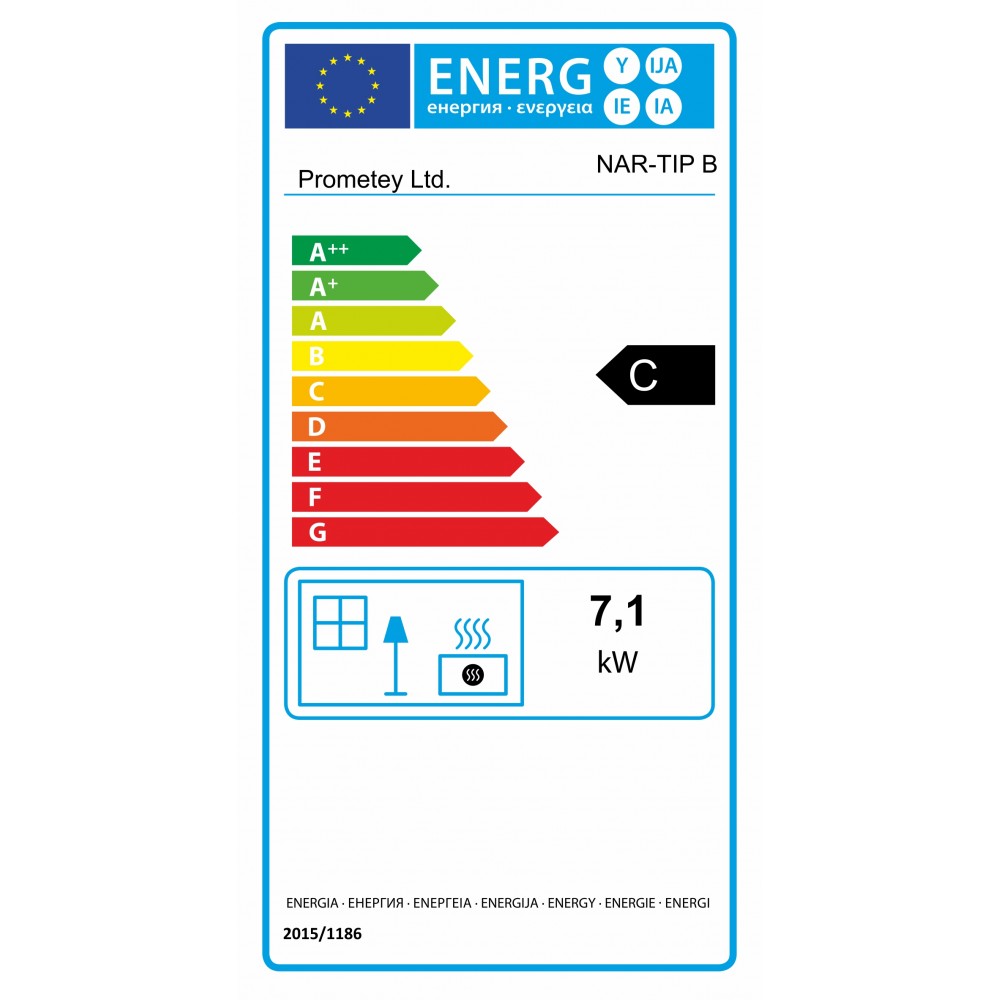 Brændekomfur Prometey NAR Type B, 7kW | Brændeovn med bageovn | Brændeovne |
