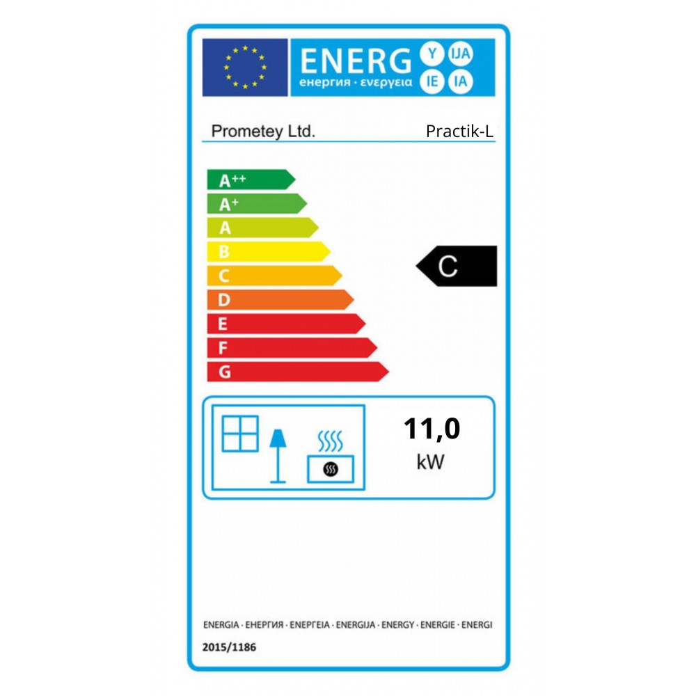 Brændekomfur Prometey Practik-L, 11kW | Brændeovn med bageovn | Brændeovne |