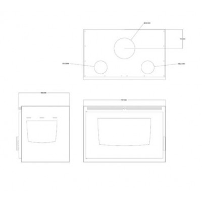 Pejs Balkan Energy ATS INSERT CORNER AIR 800, med ventilator og luftkanaler, højre, 13.73kW - Pejse
