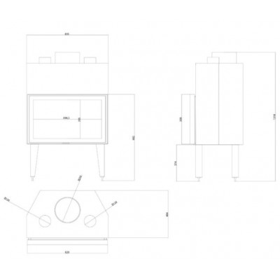 Pejs Balkan Energy ATS STABLE AIR 800, med luftkanaler, 15.95kW - Pejse