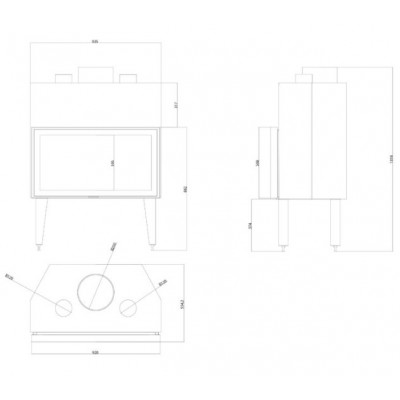 Pejs Balkan Energy ATS STABLE AIR 900, med luftkanaler, 19.59kW - Pejse