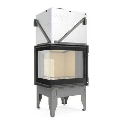 Pejs UNIFLAM 660 DURO med luftkanaler og lufttilførsel, venstre side, 10 kW - Uniflam