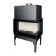 Pejs UNIFLAM 860 EVO PBS med luftkanaler og lufttilførsel, buet glas, højre side, 15kW | Pejseindsats | Pejse |