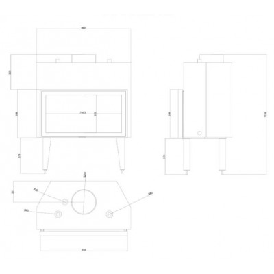 Pejs med vandtank Balkan Energy ATS STABLE HYDRO 900, 32.2kW - Pejse med vandtank