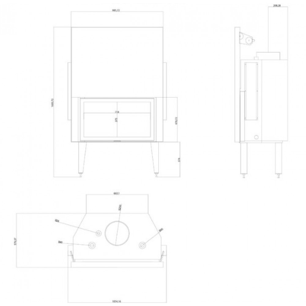 Pejs med vandtank Balkan Energy ATS STRAIGHT HYDRO 900, 32.2kW | Pejseindsats | Pejse |