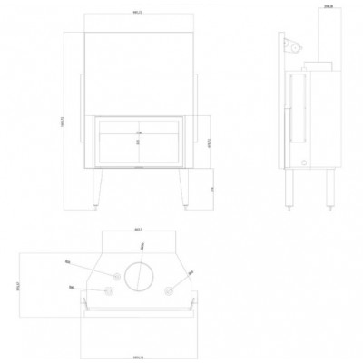 Pejs med vandtank Balkan Energy ATS STRAIGHT HYDRO 900, 32.2kW - Pejse med vandtank