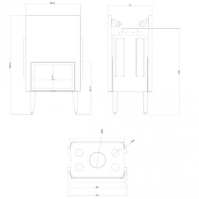 Pejs Balkan Energy ATS TUNNEL AIR 800, med luftkanaler, 16.1kW - Pejse