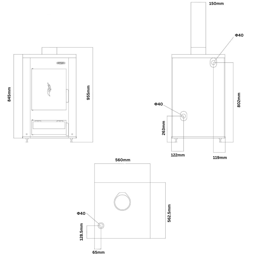 Brændefyr / Brændekedel Balkan Energy ATS HYDRO, 20 kW | Brændefyr / Brændekedler |  |