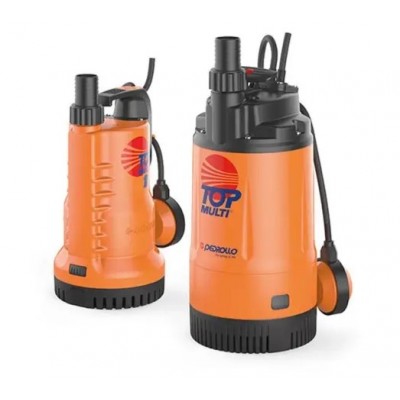 Dykpumpe med ekstern flyder Pedrollo TOP MULTI 2, flertrins, effekt 0,55 kW, flow 80 l/min, løftehøjde 42 m, velegnet til haver, brønde og andre anvendelser - Produktsammenligning