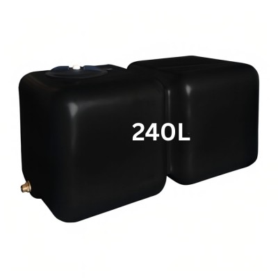 Vandtank til drikkevand HydroMoby AQUA S12, horisontal 240 L (sort) - Vandtanke til drikkevand