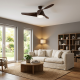 Loftsventilator med LED-belysning og fjernbetjening Balkan Energy FANKVBR60G, Ф132, DC40W | Loftsventilatorer | Ventilatorer |