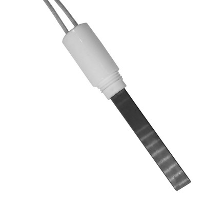 Gløderør / Eltænder med sort kvartskrystal til pilleovne fra BURNiT, Ferroli, Eco Spar, Karmek One, La Nordica, Ravelli, MCZ, Palazzetti m.fl., samlet længde 113 mm, 300 W - Gløderør til pilleovn