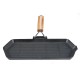 Grillpande i støbejern med foldbart træhåndtag, 35x21 cm |  |  |