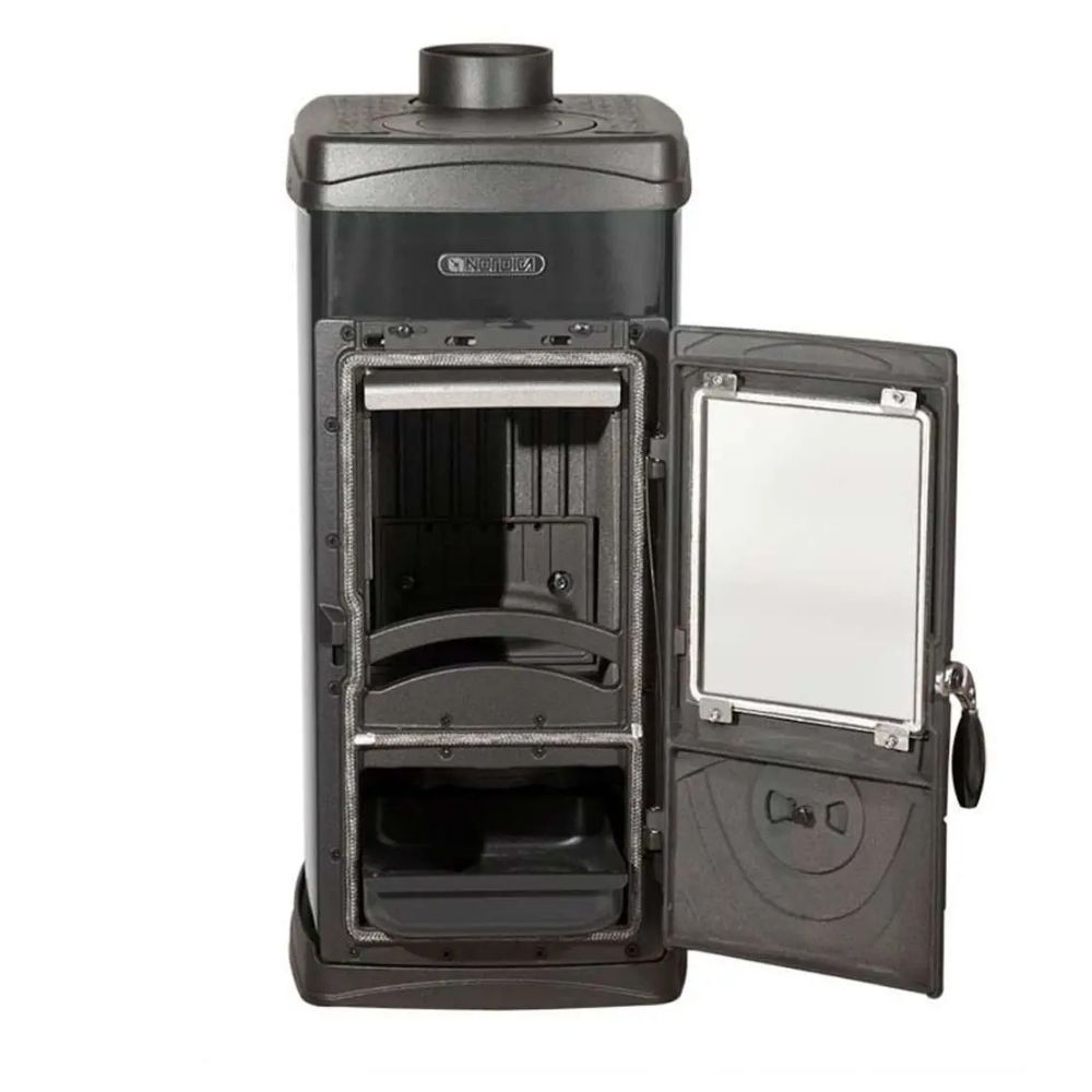 Italiensk støbejerns brændeovne La Nordica Super Junior, sort, 5.7kW | Konvektionsbrændeovne | Brændeovne |