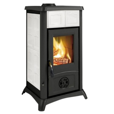 Italiensk brændeovn La Nordica Gemma, hvid, 6.5kW - La Nordica