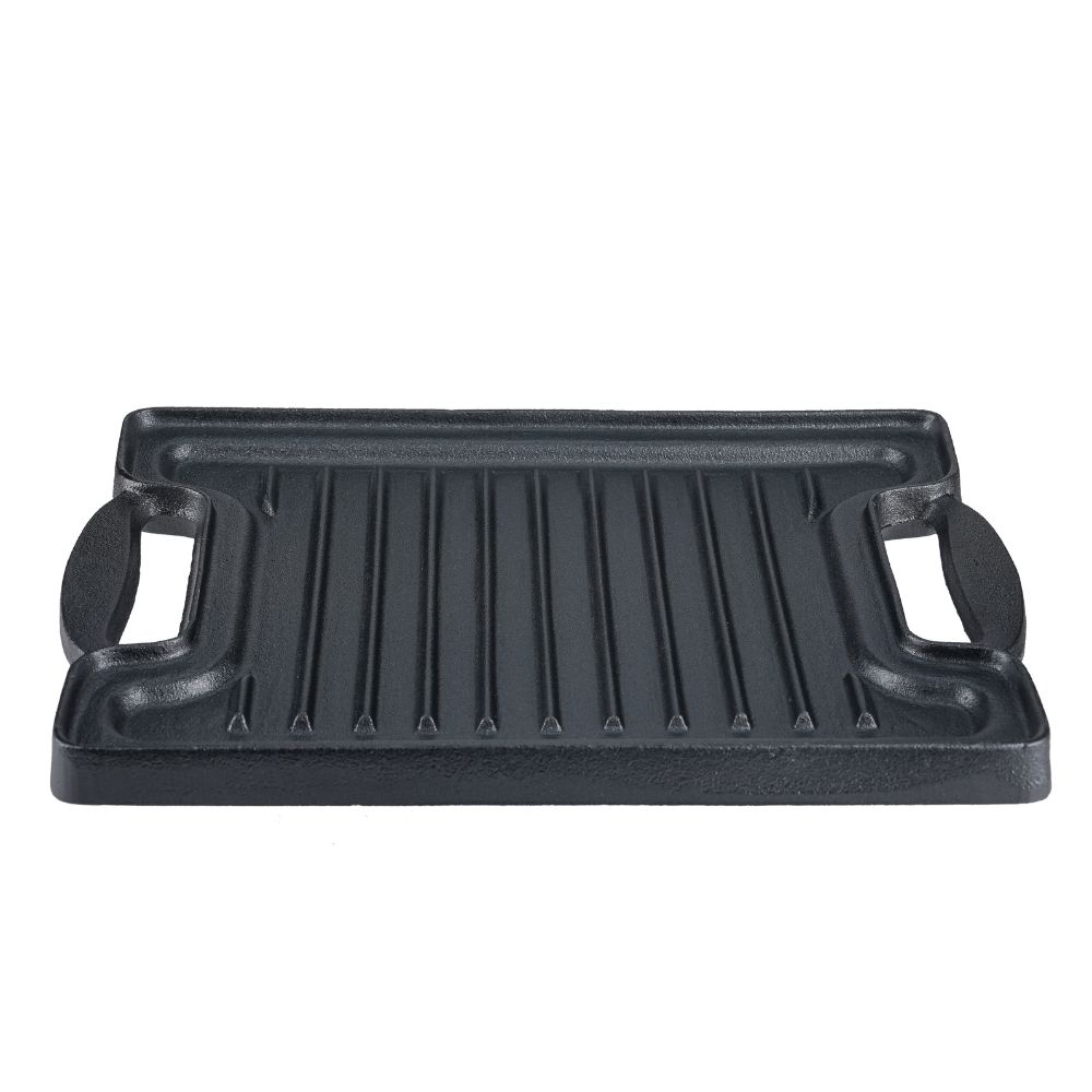 Dobbelt­sidet grillplade i støbejern, 36x25 cm |  |  |