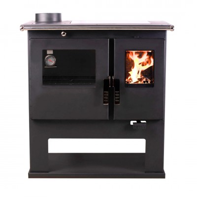 Brændekomfur Verso CS Ceramic Venstre med glaskeramisk kogeplade, 7.7kW - Produktsammenligning