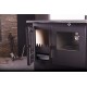 Brændekomfur Verso CS Inox Højre med ovn i rustfrit stål, 7.7kW | Brændeovn med bageovn | Brændeovne |